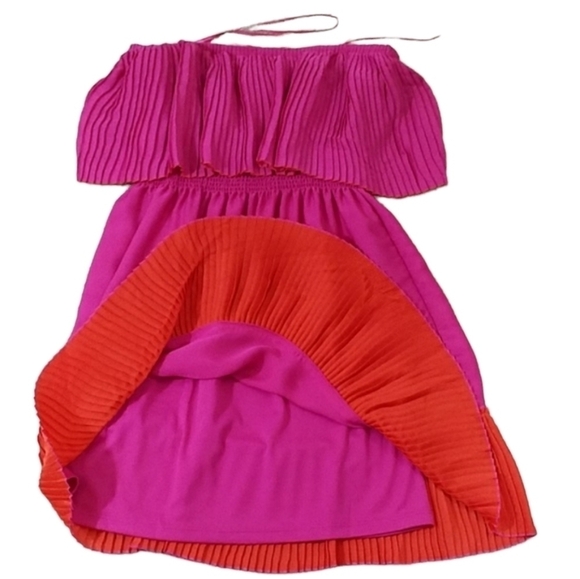Max and Cleo~Size XS~Berry Pleated Dress NWT - Picture 3 of 11